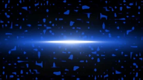 Abstract blue light streak through dark digital pattern. High speed abstrac.. Stockbeeldmateriaal 338240438