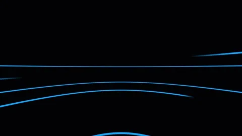 Abstract Blue Light Streaks Moving Across Dark Background Cinematic Motion .. Video stock 342519538