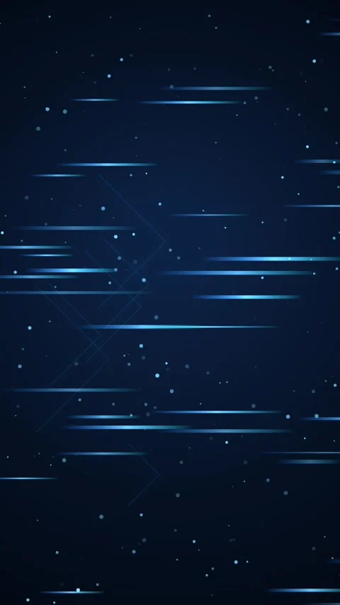 Abstract blue light streaks moving horizontally across a dark digital space.. Stock Footage 346973809