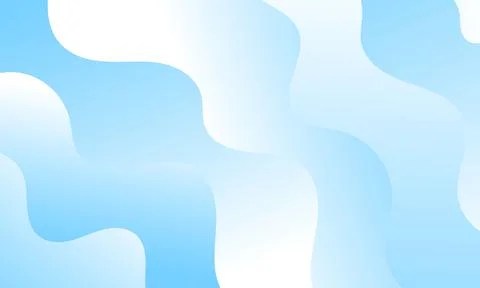 Abstract blue light stripes lines sea wave curves shapes on smooth gradient.. Illustrazione stock