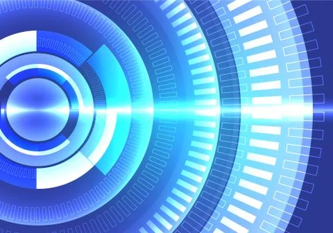 Abstract blue light technology design background vector. Stock Illustration