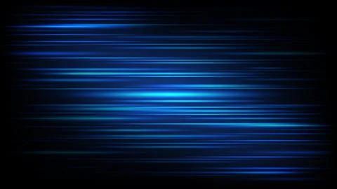 Abstract blue light trails and glowing horizontal lines on dark background .. イラスト素材