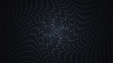 Abstract Blue Light Vortex on Dark Grid Stock Footage 340614939