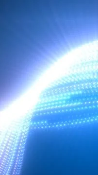 Abstract blue light wave composed of glowing digital particles radiating en.. イラスト素材