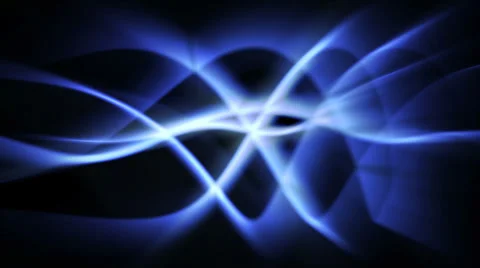 Abstract blue light waves - seamless loop (FULL HD) Video stock 37210692
