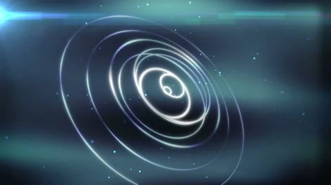 Abstract blue lighting flow rings with glow animation Stock Footage 63011564