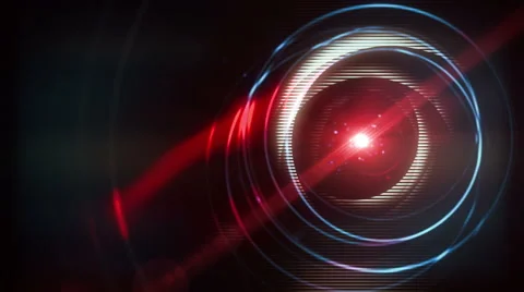 Abstract blue lighting rings with glow animation Stock Footage 62245654