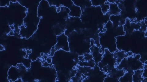 Abstract blue lightning shapes on dark background for Stock Footage 338277594