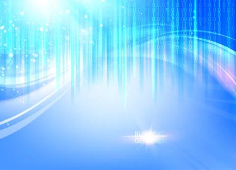 Abstract blue lights background. Stock Illustration