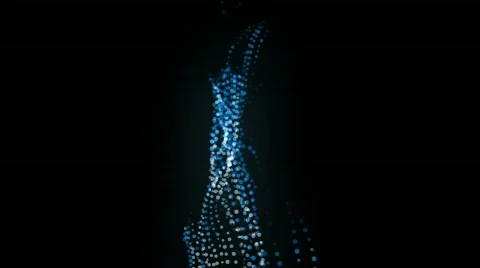 Abstract blue lights wave Stock Footage 677979