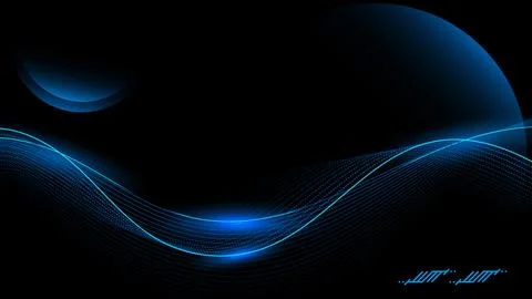 Abstract blue line and light effect glow futuristic background Stock Illustration