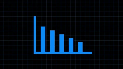Abstract Blue Line Graph Composition Dark Background Stock Footage 332526266