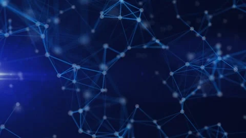 Abstract blue line plexus technology background. Seamless loop Stock Footage 243167246