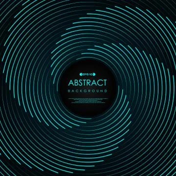 Abstract blue line swirl pattern artwork design of technology background. ill 스톡 일러스트