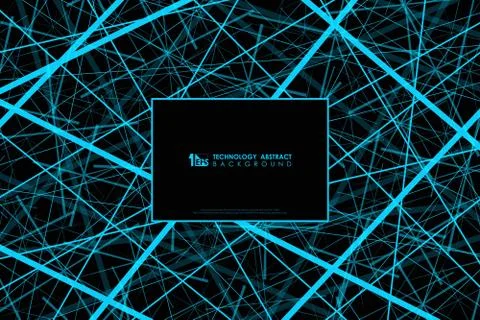 Abstract blue line tech design of futuristic pattern background. 스톡 일러스트