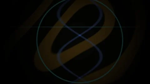 Abstract Blue Line Wave Orbit Showing Dynamic Circular Pattern and Velocity.. Stock Footage 343685028