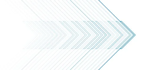 Abstract blue linear arrows geometric tech background Stock Illustration