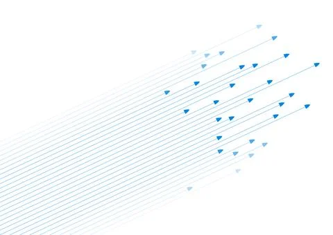 Abstract blue linear arrows geometric tech background Stock Illustration