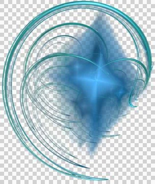 Abstract blue linear star image, isolated element, decor Illustrazione stock
