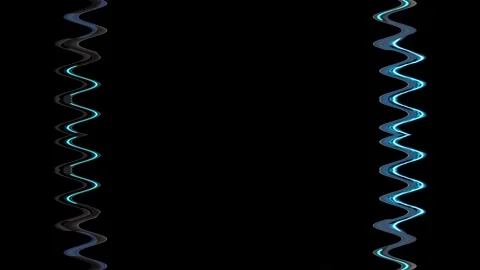 Abstract Blue Lines on Black Background Stock Footage 284401309