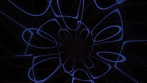 Abstract Blue Lines on Black Background Seamless Loop Stock Footage 340632392