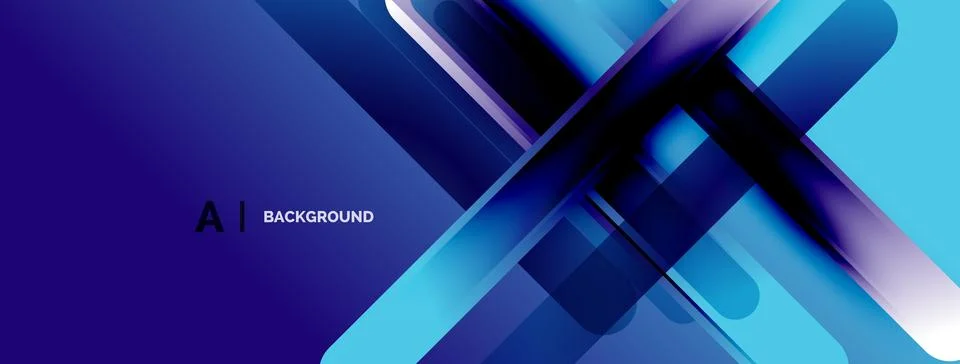 Abstract blue lines create dynamic geometric shapes. Gradient colors suggest Stock Illustration