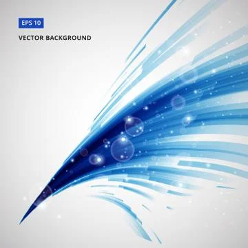 Abstract blue lines curve circle swirl technology with sparkling light vector Stock Illustration
