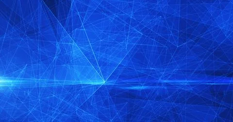 Abstract blue lines glowing high tech digital energy abstract background Stock Illustration