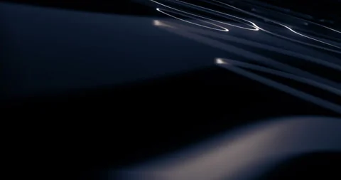 Abstract blue lines slowly floating on black background, christmas and happy Stock Footage 277590911