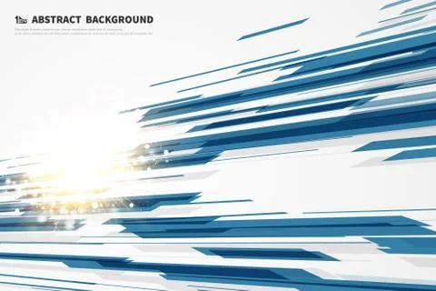 Abstract blue lines technology of modern tech template design. illustration Stock Illustration