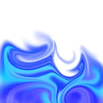 Abstract blue liquid marble background with fluid wavy swirls Stock Illustration
