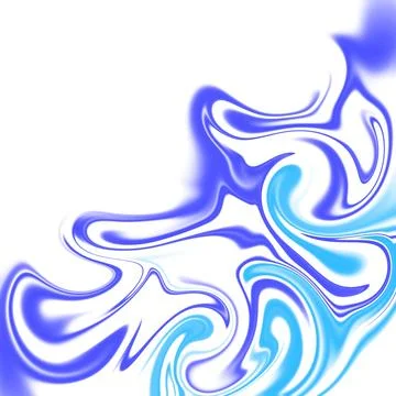Abstract blue liquid marble background with fluid wavy swirls Stock Illustration
