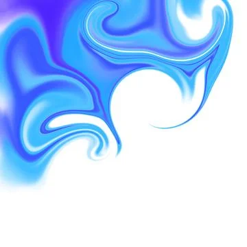 Abstract blue liquid marble background with fluid wavy swirls Stock Illustration
