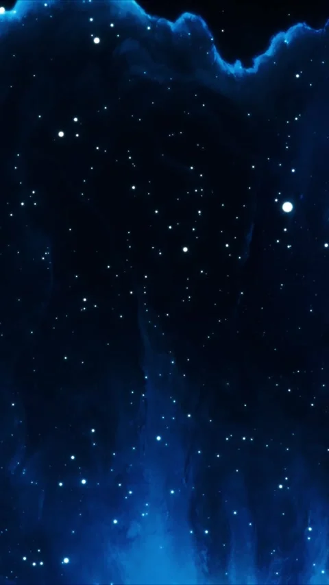 Abstract blue liquid motion background with floating glowing particles in Stock Footage 347692351