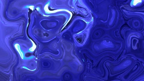 Abstract blue liquid paint animation, texture, 4k background. Stock Footage 138977923