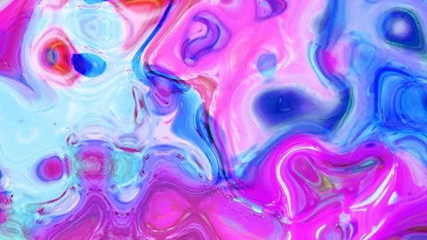 Abstract blue liquid paint animation.texture, liquid, wave, background. Видео 138979317