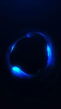 Abstract blue liquid particle vortex with glowing energy flow. Futuristic d.. 스톡 일러스트