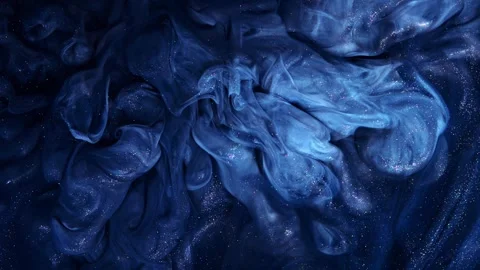 Abstract Blue Liquid Patterns Set Against a Dark and Mysterious Background Space Stock Footage 303606166