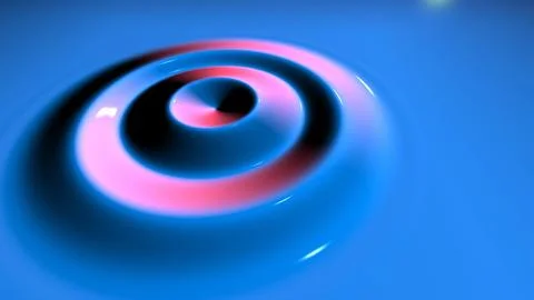Abstract blue liquid surface creating circular ripples Stock Illustration