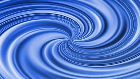 Abstract blue liquid swirl vortex background, smooth spiral motion loop Vídeos de archivo 341917313