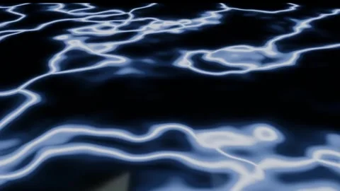 Abstract Blue Liquid Waves Motion on Black Background Vídeos de archivo 332126735