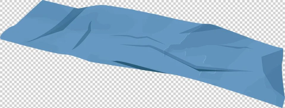 Abstract blue low-poly 3D mesh surface is undulating with creases, folds on Stock Illustration