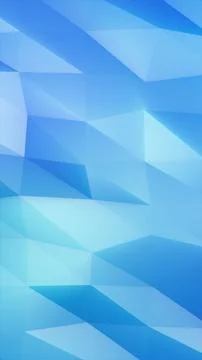 Abstract blue low poly background with geometric facets, soft gradients, an.. Stock Illustration