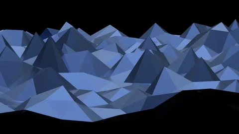 Abstract blue low poly geometric surface modern design background 動画素材 347075644