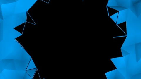 Abstract blue low poly reveal. Alpha channel Stock Footage 113945121