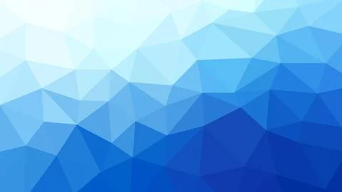 Abstract blue low poly, triangle mosaic background vector. Stock Illustration