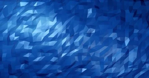 Abstract blue low poly triangular mesh background Foto stock
