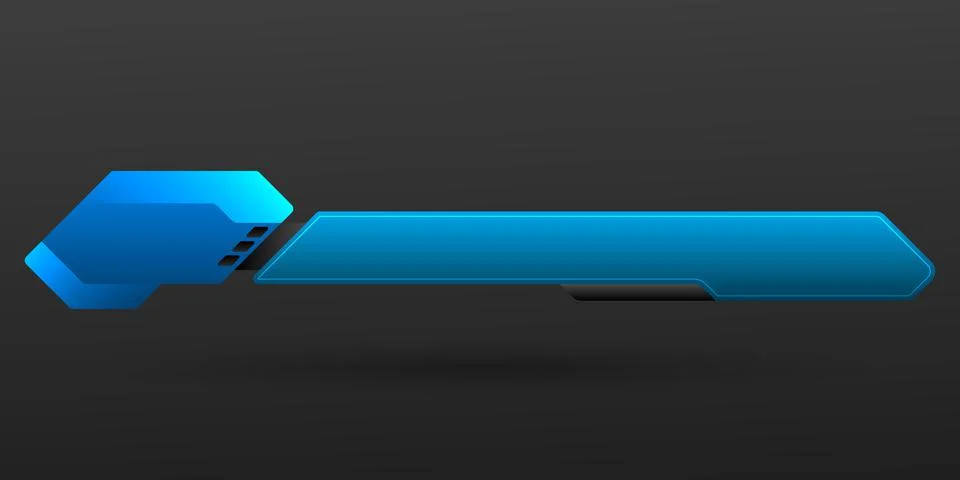 Abstract blue lower third banner title bar for video streaming title Stock Illustration
