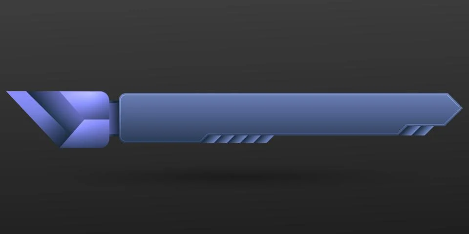 Abstract blue lower third video headline title button bar for screen broadcast Stock Illustration