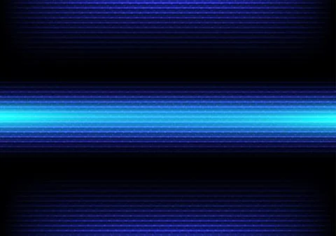 Abstract blue luminous horizontal lines background. High speed line technolog Stock Illustration